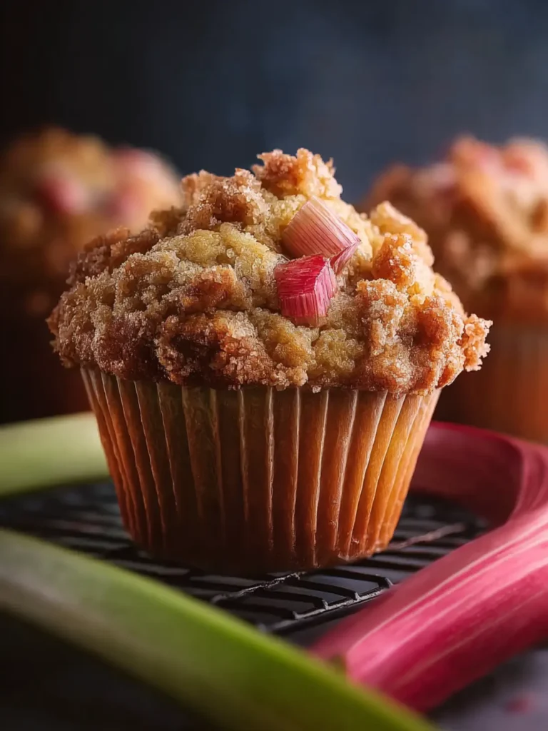 Moist Rhubarb Muffins First Image