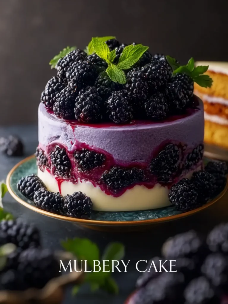 Fresh Mulberry Cake Recipe First Image