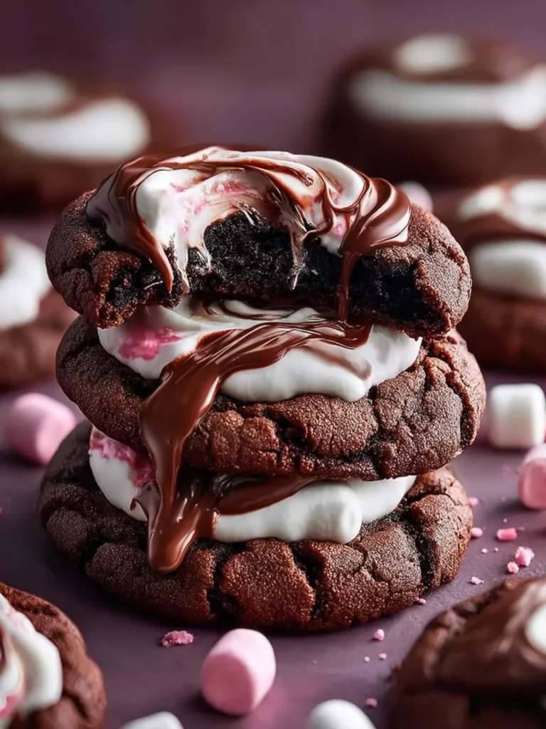 Double Chocolate Marshmallow Cookies First Image
