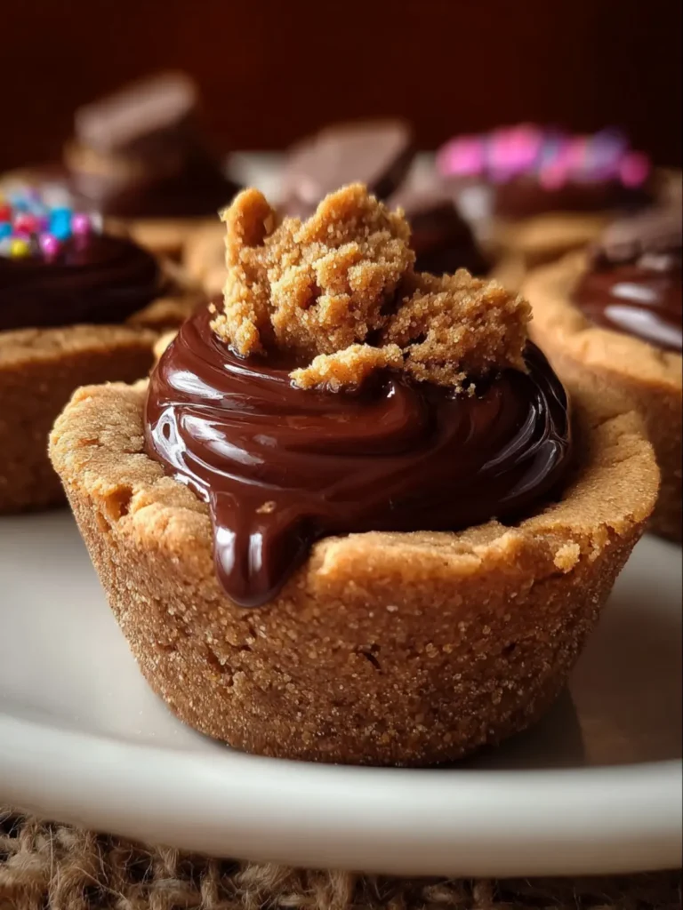 Chocolate Peanut Butter Cookie Cups First Image