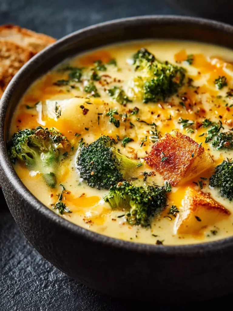 Broccoli Potato Cheese Soup Recipe First Image