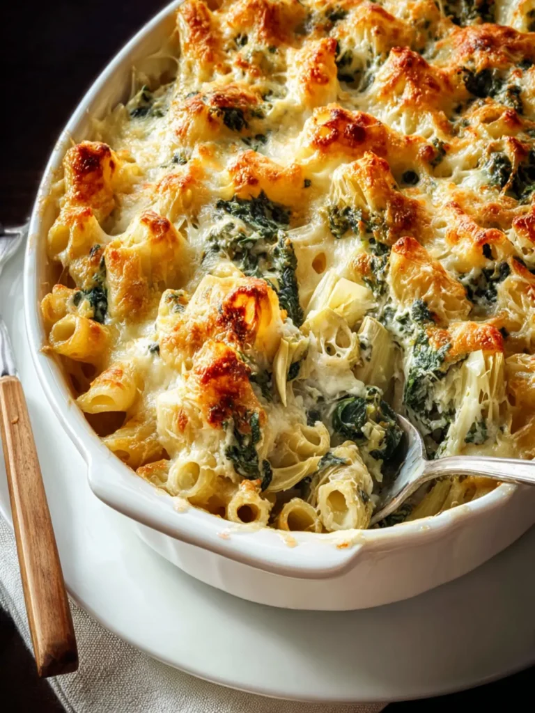 Spinach and Artichoke Baked Pasta Recipe First Image