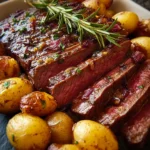 roast flank steak with potatoes First Image