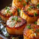 Healthy Cast Iron Pan Seared Scallops First Image