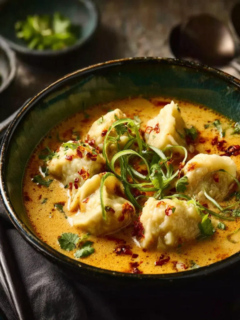 Quick Coconut Curry Soup with Dumplings First Image