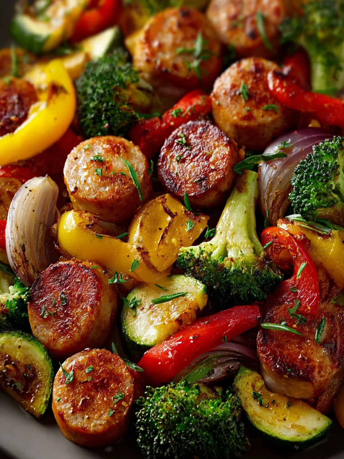 One-Pan Turkey Sausage and Vegetable Bake First Image