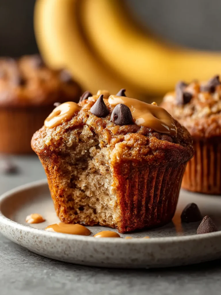 Peanut Butter Banana Protein Muffins First Image