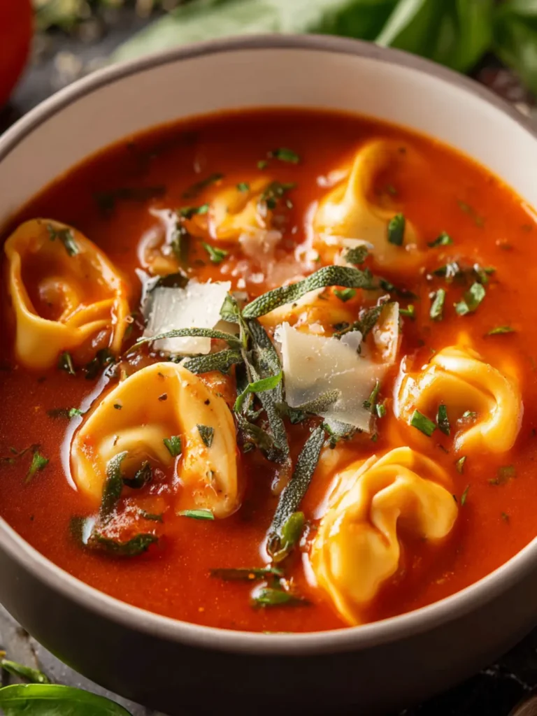 Tomato Tortellini Soup First Image