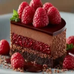 Dark Chocolate Raspberry Mousse Cake First Image