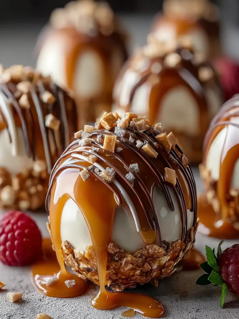 salted caramel pretzel cheesecake balls First Image
