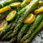 Garlic Roasted Asparagus Zucchini First Image