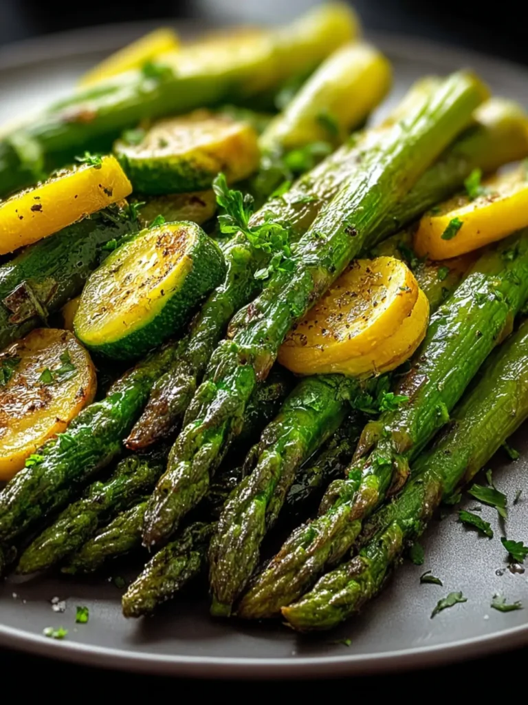 Garlic Roasted Asparagus Zucchini First Image