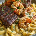 Mouthwatering Blackened Steak Shrimp Alfredo Recipe First Image