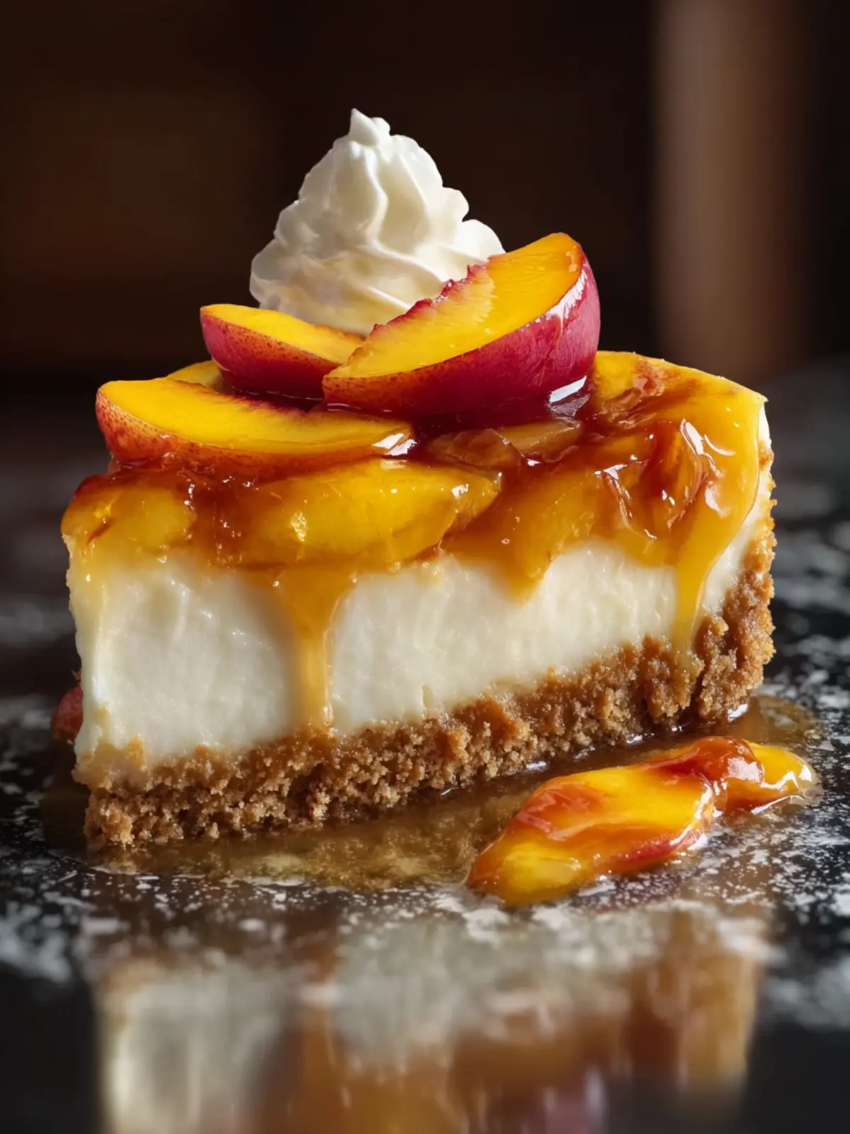 Peach Cobbler Cheesecake Fusion Recipe First Image