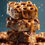 Salted Caramel Pretzel Blondies First Image