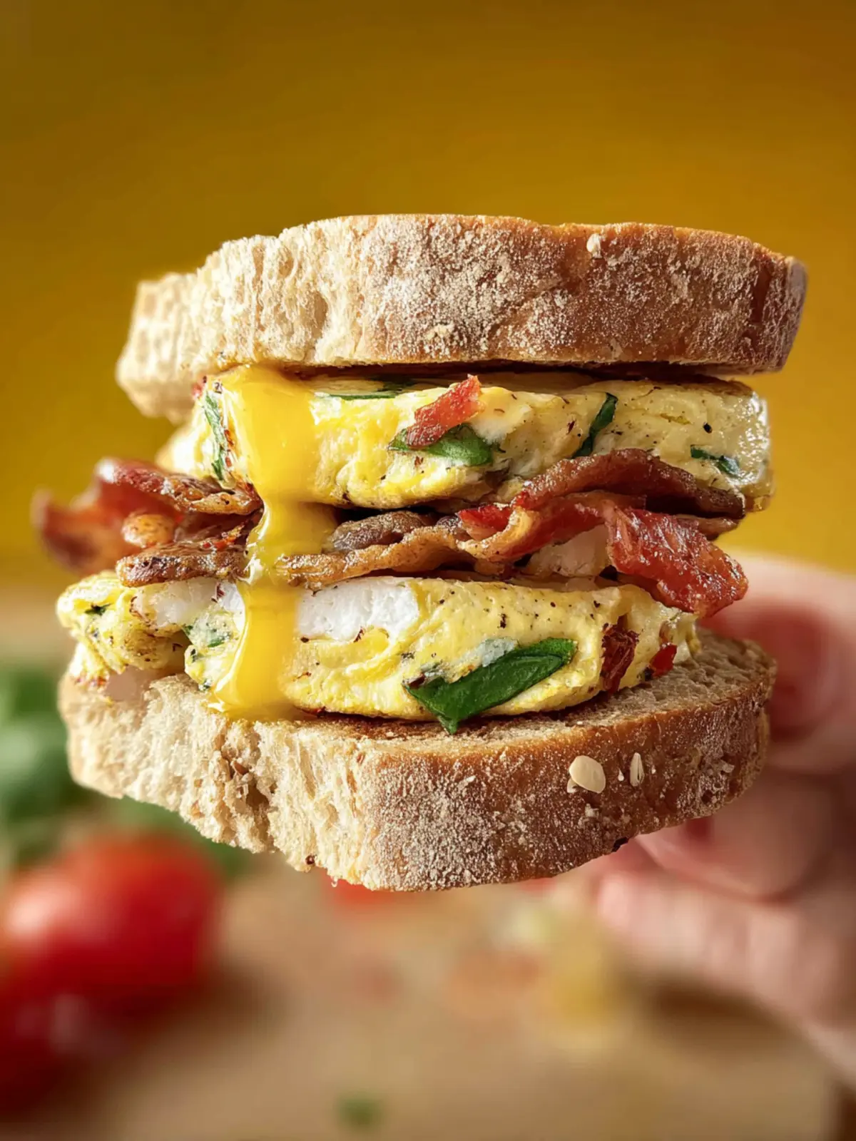 High Protein Breakfast Sandwiches First Image