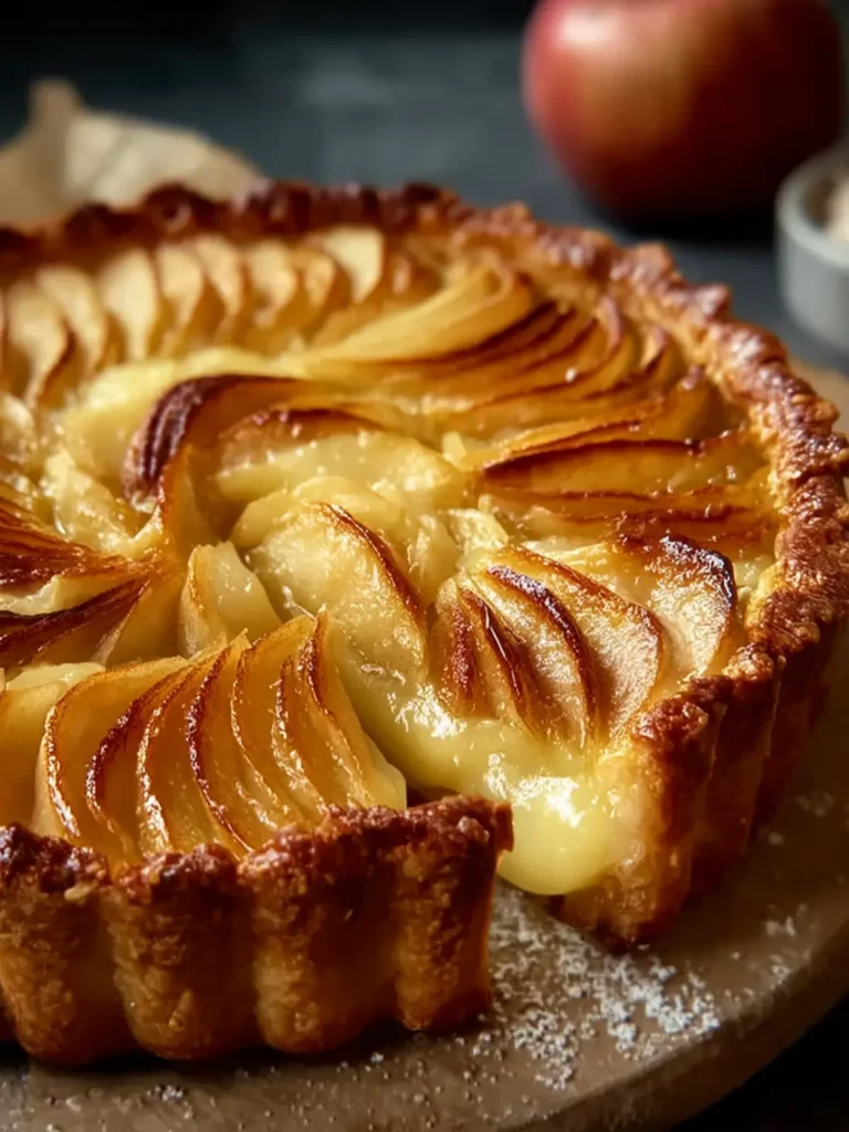 Scrumptious French Custard Pie with Apples First Image