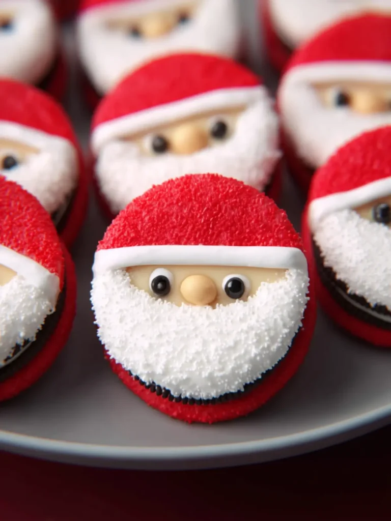 Easy No Bake Santa Oreos Holiday Cookies First Image