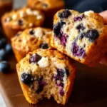 Cottage Cheese Blueberry Muffins First Image