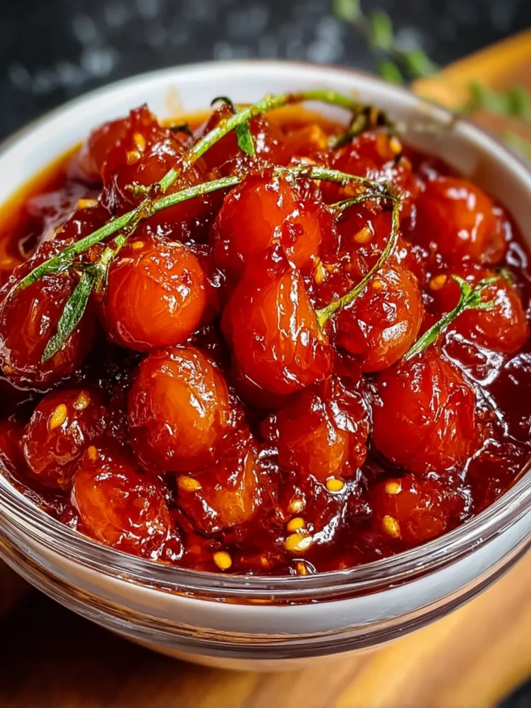 Sweet and Spicy Homemade Cherry Tomato Jam Recipe First Image