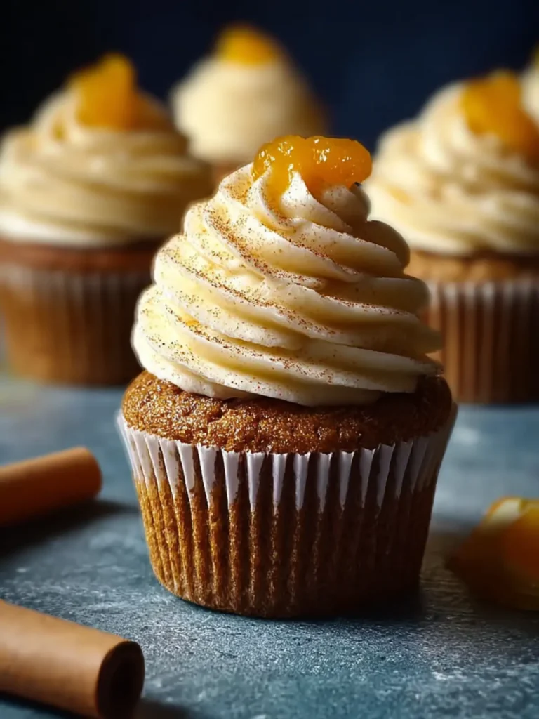 Pumpkin Spiced Cupcakes with Orange Curd First Image