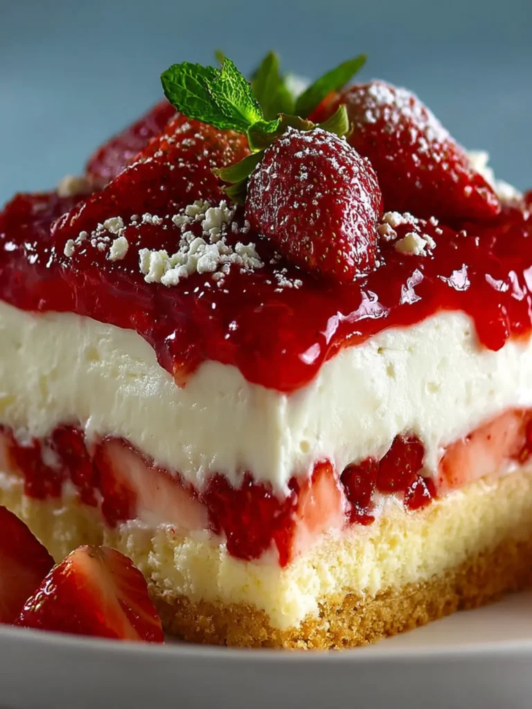 Strawberries and Cream Dream Layer Cheesecake Cake First Image
