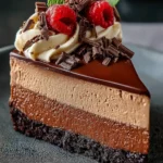 Triple Chocolate Mousse Cheesecake Recipe First Image