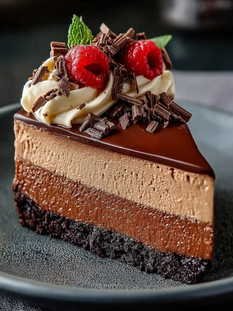 Triple Chocolate Mousse Cheesecake Recipe First Image