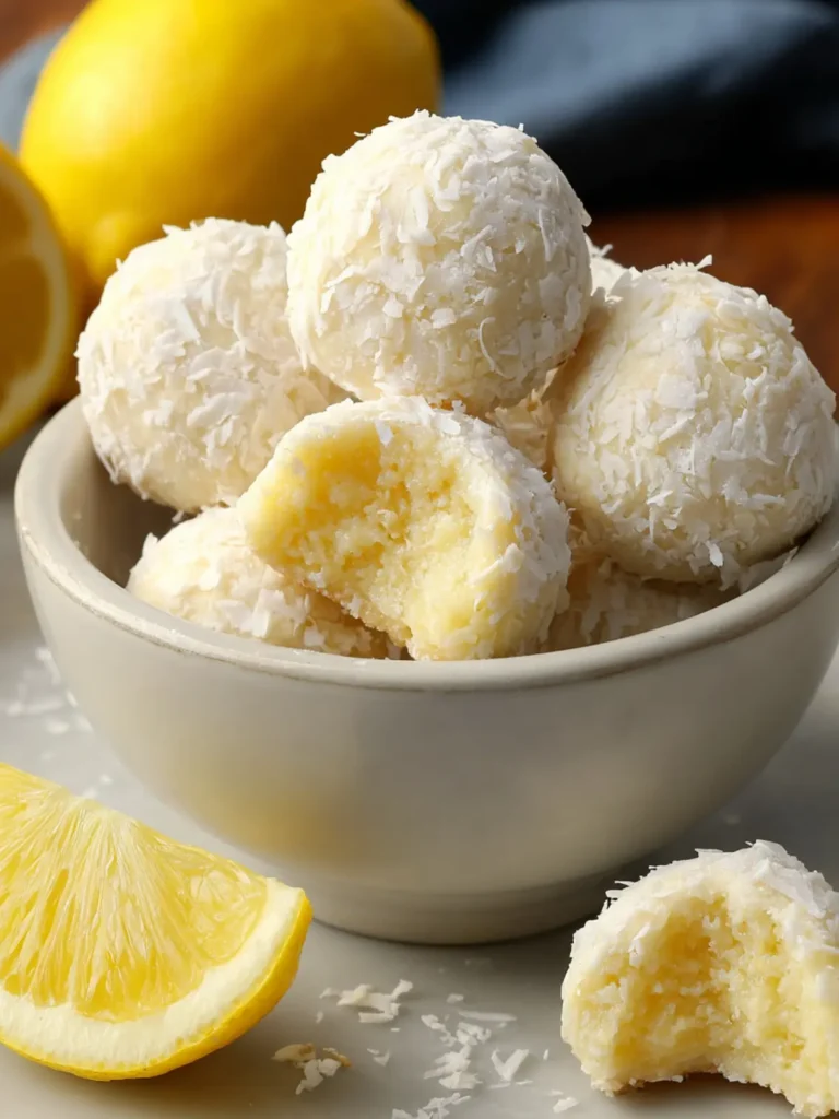 Lemon Coconut Snowball Cookies First Image