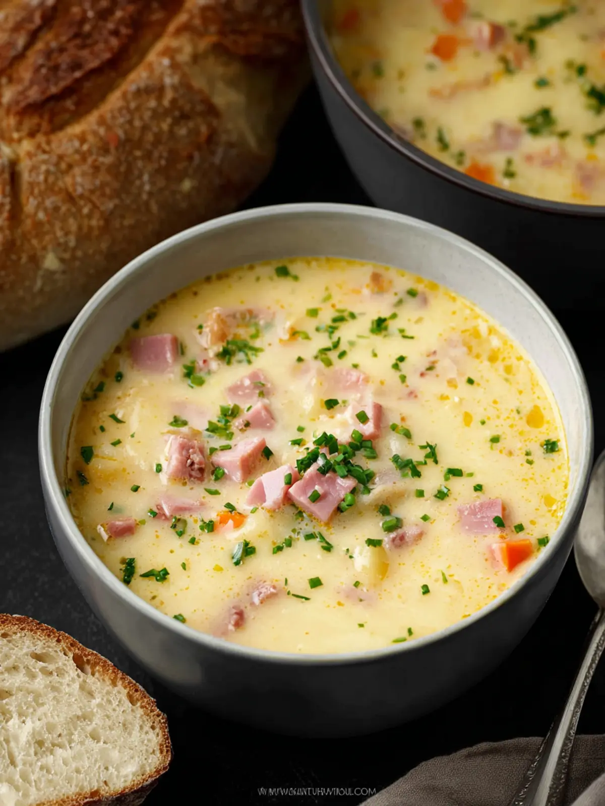 Cheesy Ham and Potato Soup First Image