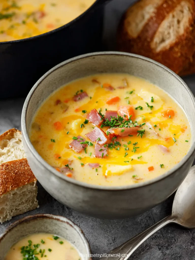 Cheesy Ham and Potato Soup First Image