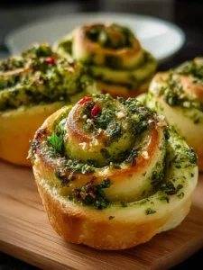 Shamrock Garlic Pesto Rolls First Image